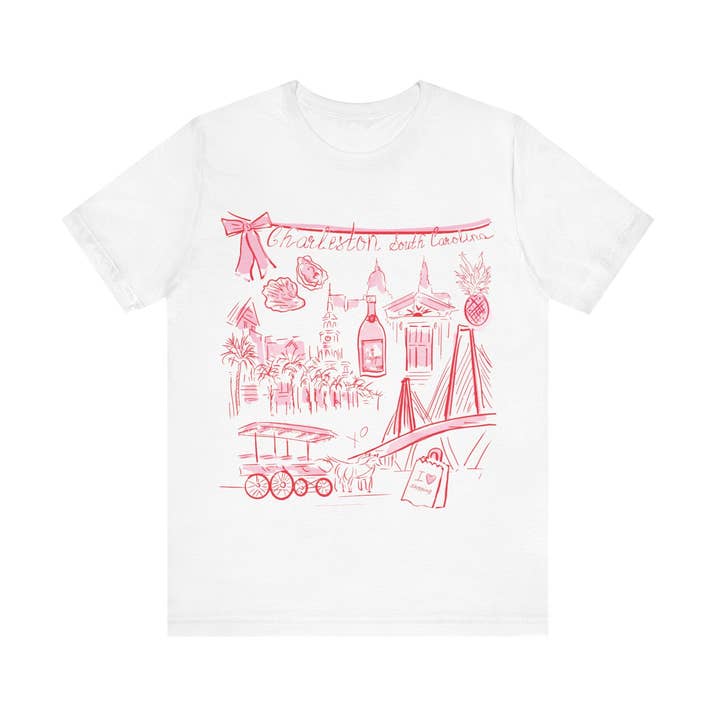 CHARLESTON - T-shirt Bella Canvas por atacado de Rebecca Illustrated
