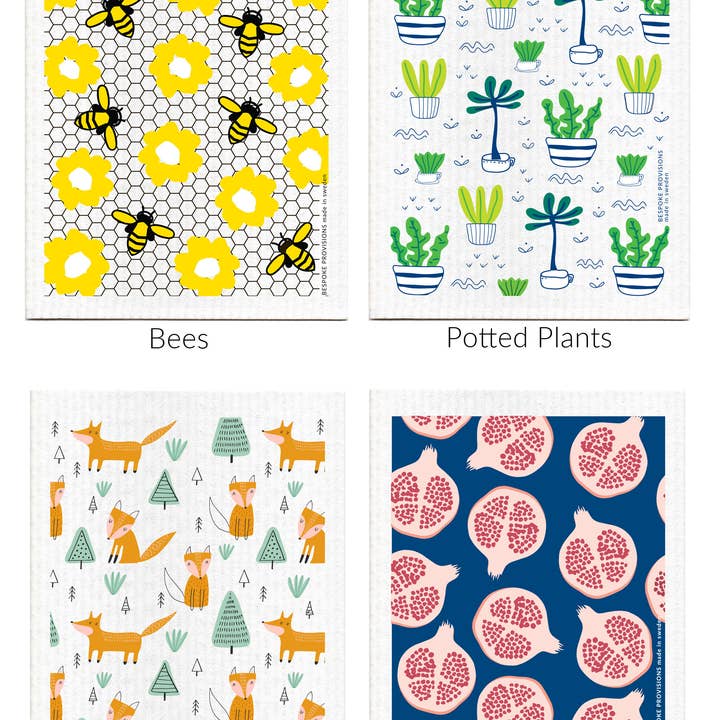 Bespoke Provisions - Wholesale Dishcloth - Swedish Dishcloth Basket Set Display : 50 Swedish Dishcloths1