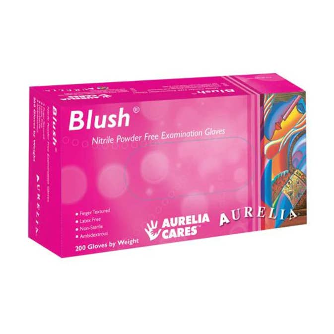 THE LASH BOX – Luvas de limpeza por atacado – Luvas Descartáveis de Nitrilo Rosa - Sem Pó - Aurelia Blush0