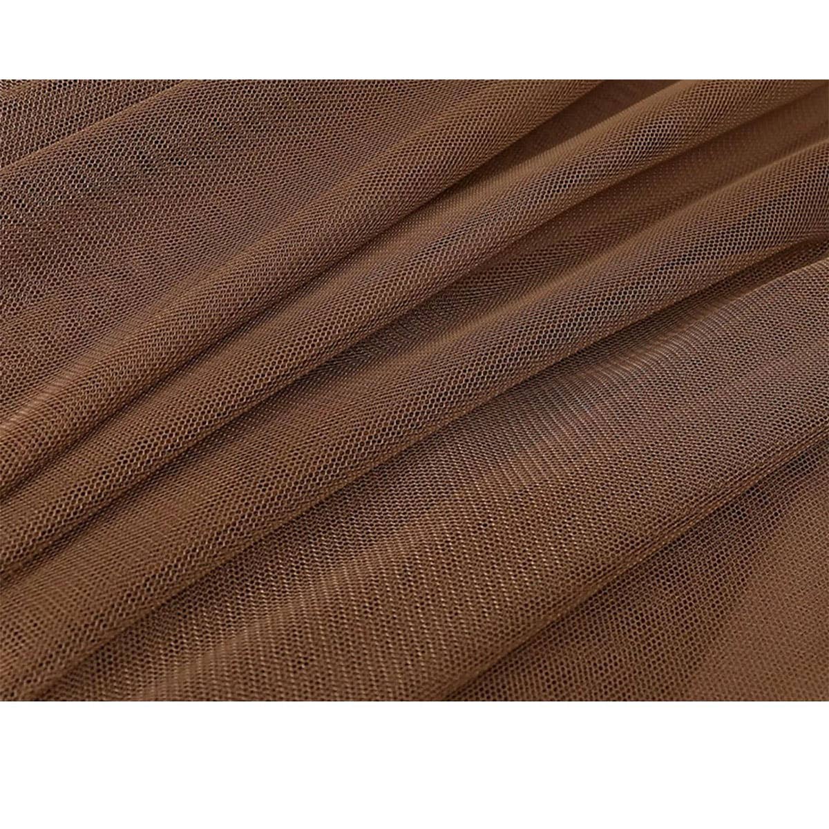 ACCITY - Wholesale Skirt - Women's - SOLID COLOR ELASTIC-WAIST MESH TULLE A-LINE SKIRT_CWBLS037224