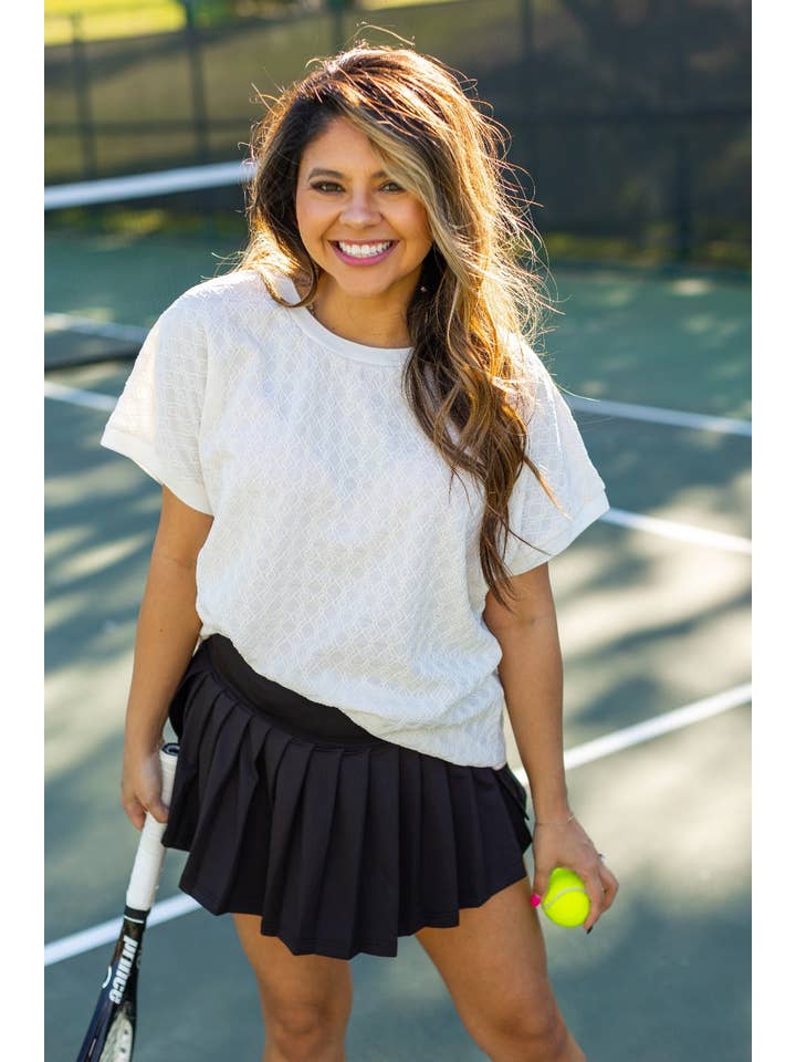 Black Pleated Skort With Pocket for wholesale on Faire2