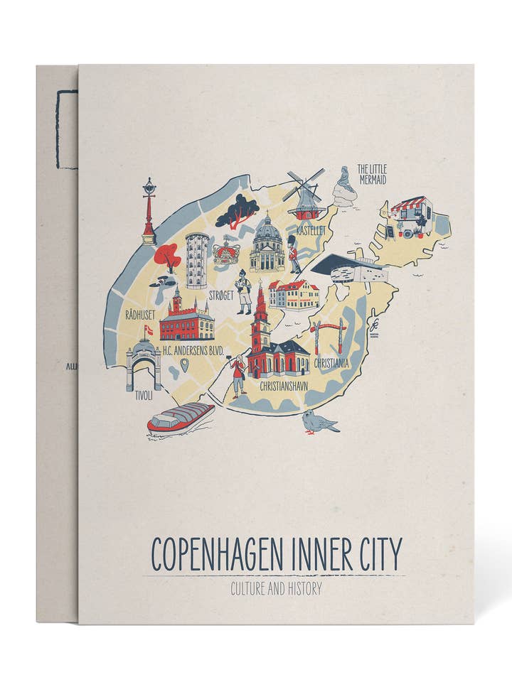 Karta över Köpenhamns innerstad för wholesale av Forindet