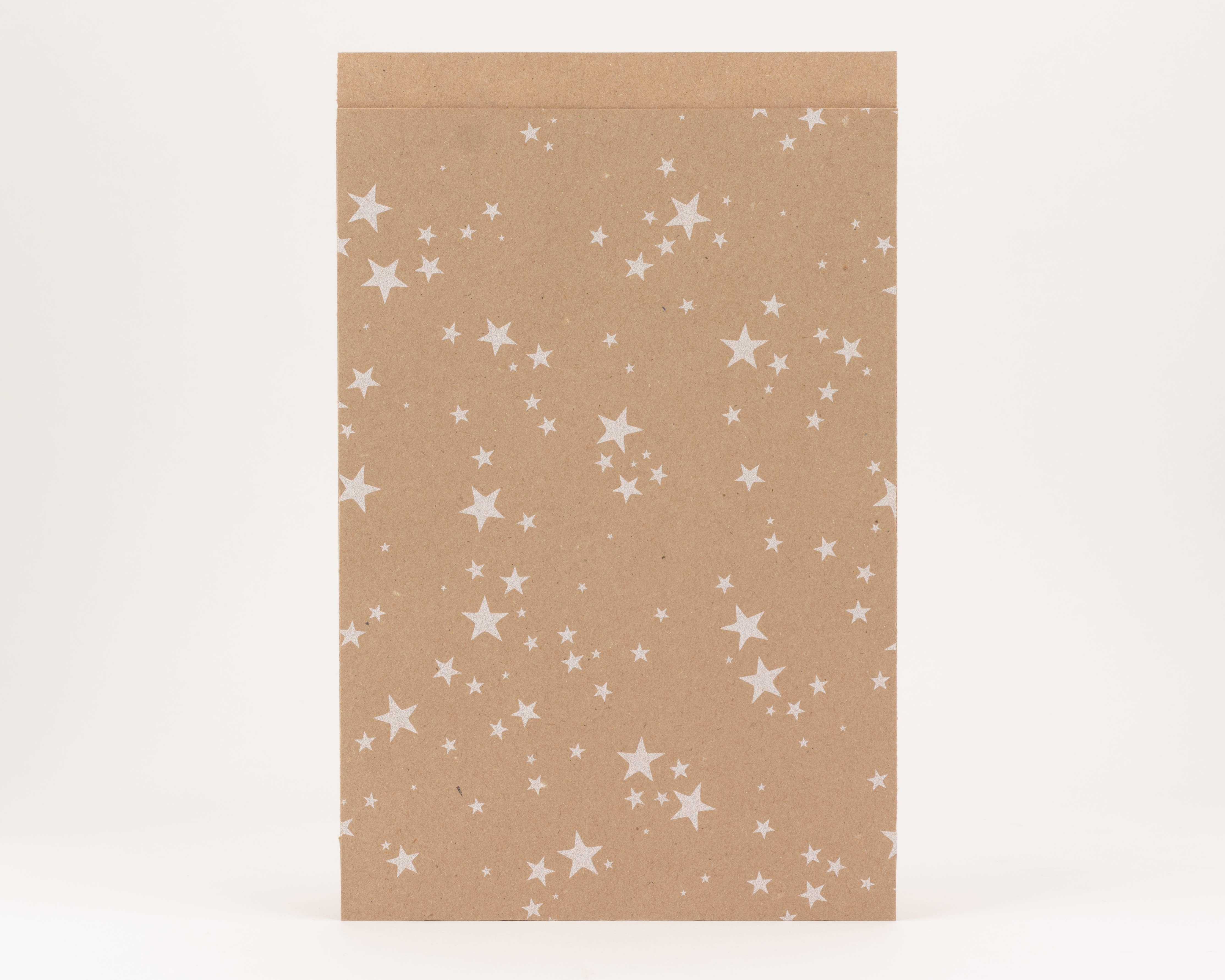 liebevoll verpackt - Wholesale Gift Bag - Paper Bags Stars, Kraft (Christmas)1