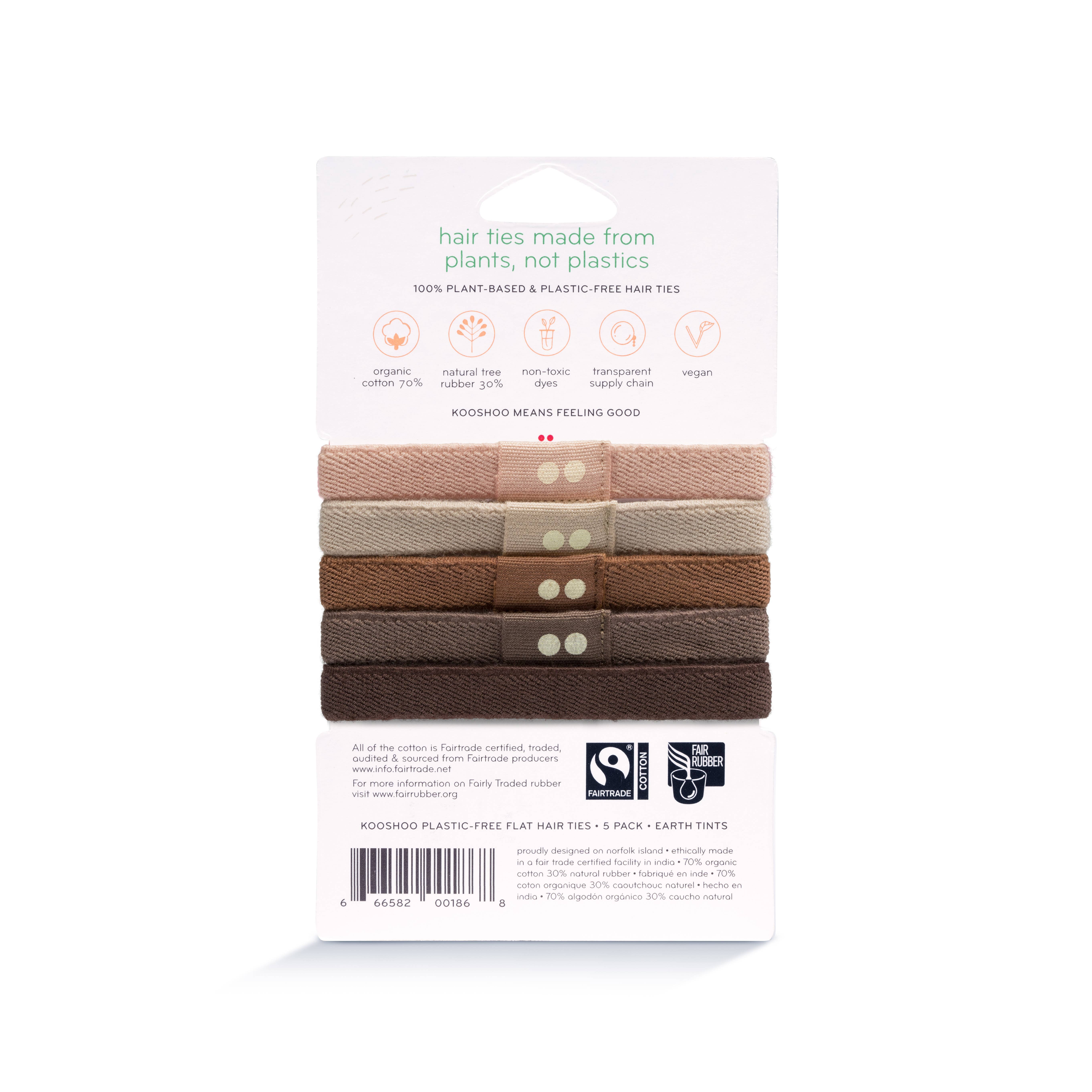 KOOSHOO - Wholesale Hair tie - Plastic-free Biodegradable Hair Ties - Earth Tints5