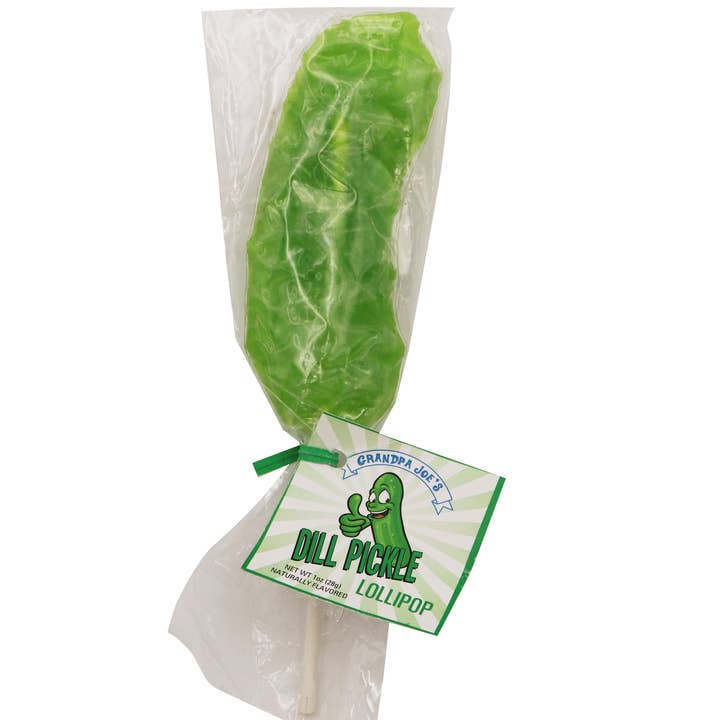 Grandpa Joe's Candy Shop - Wholesale Lollipop - Grandpa Joe's Pickle Lollipops, 1oz, 24ct Case