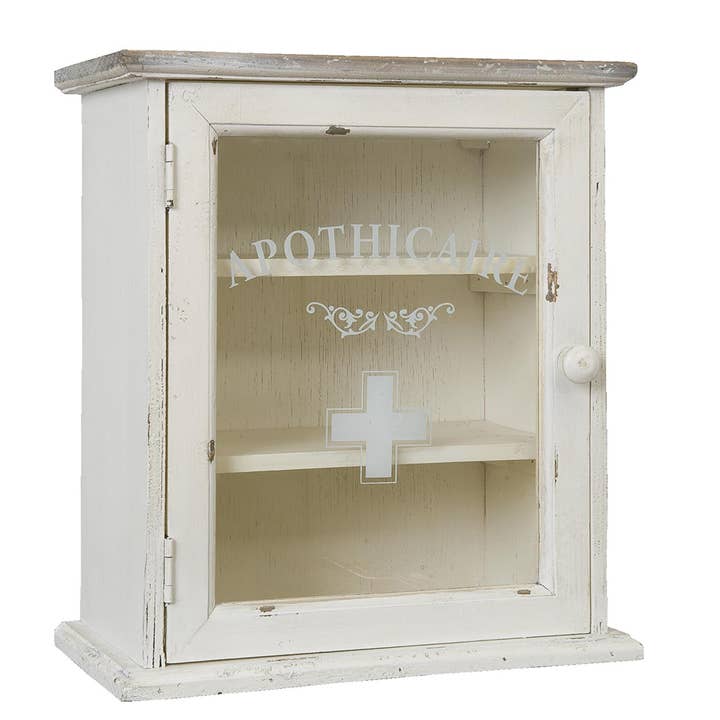 W4H0345M Medicine Cabinet 32x18x36 cm White Wood Rectangle for wholesale by Clayre & Eef