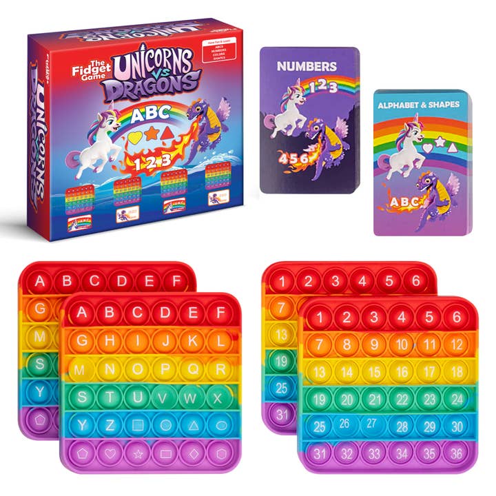Unicorns Vs. Dragons! for wholesale by The Fidget Game