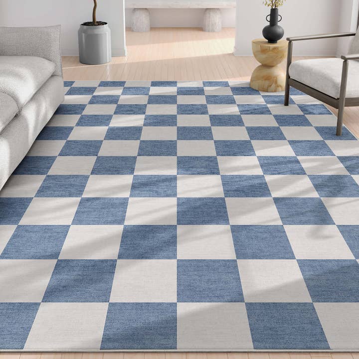 Squares Modern Geometric Boxes Flat-Weave Rug for wholesale by Well Woven