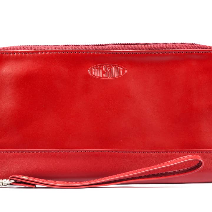 Big Skinny Wallets – wholesale Plånbok - Dam – Läder Panther Clutch Plånbok - Röd