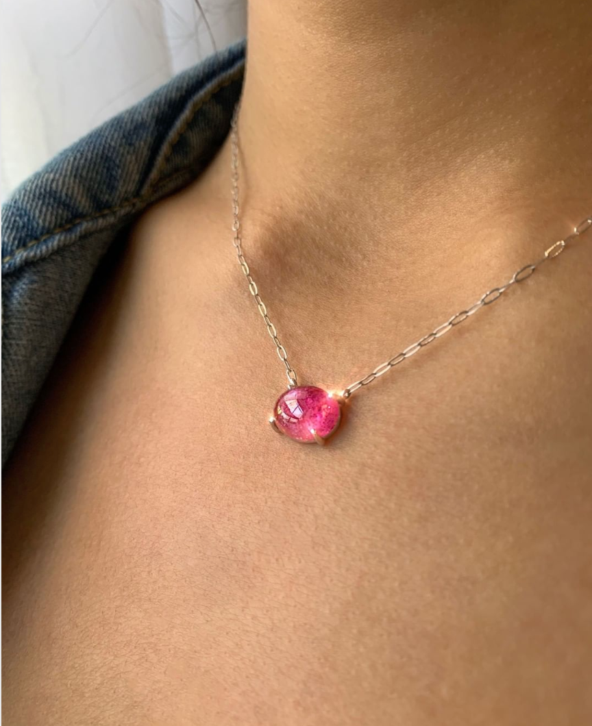 Kimiya Designs - Wholesale Pendant/Charm Necklace - Solitaire Oval Tourmaline Necklace7