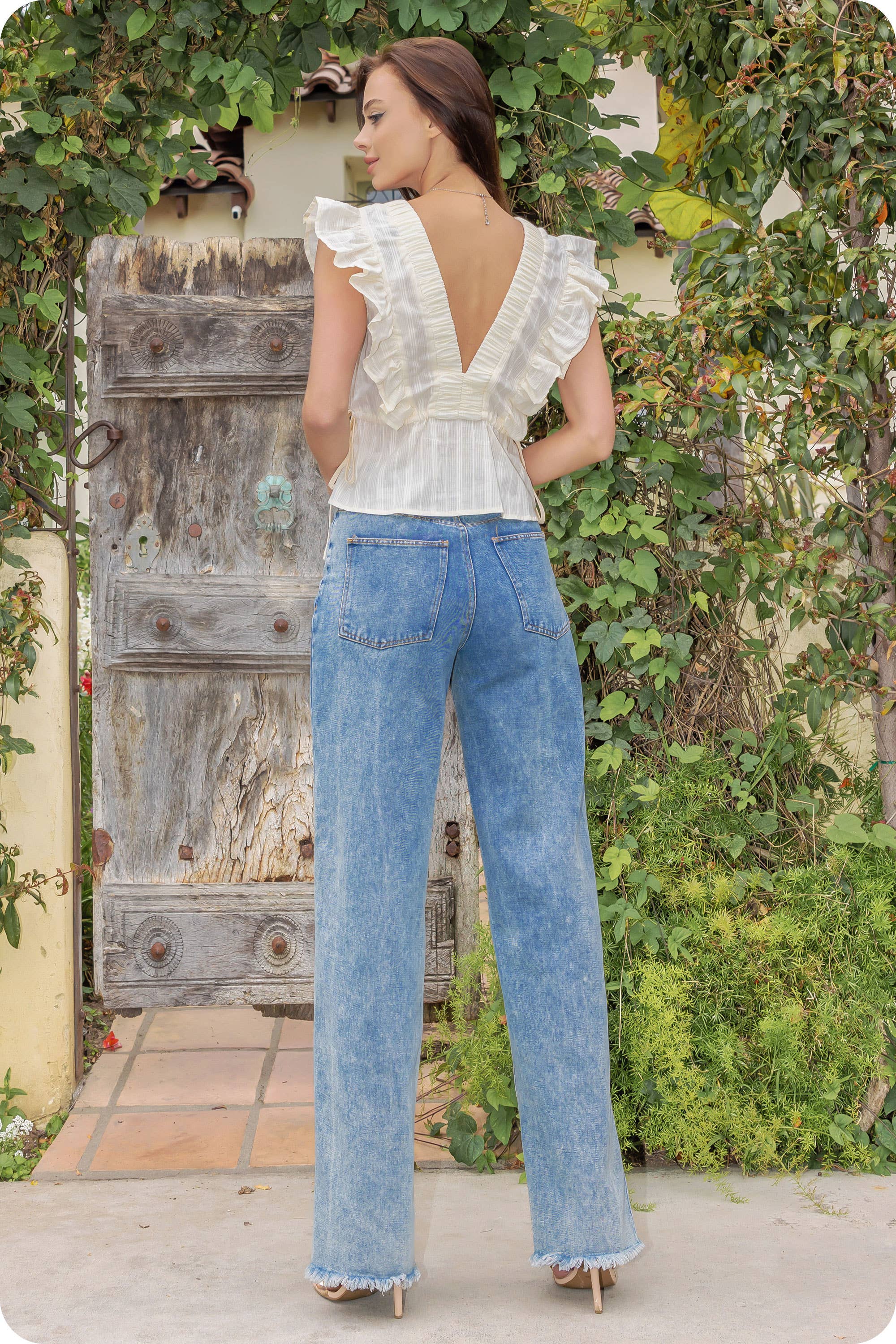 Strut & Bolt – wholesale Blouse – Women’s – Smocked Detail Ruffle Top12