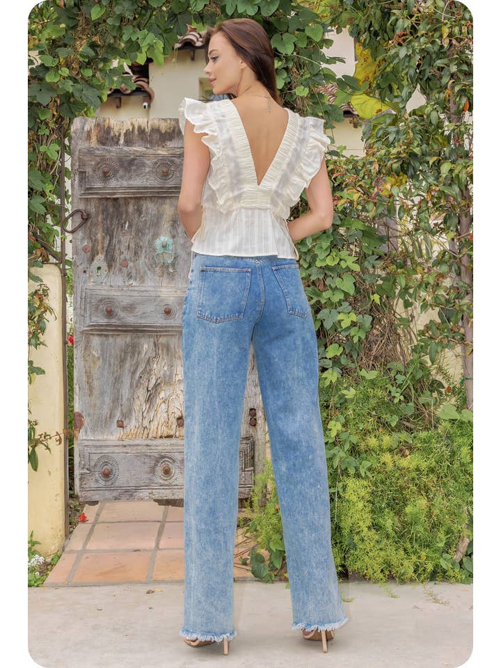 Strut & Bolt – wholesale Blouse – Women’s – Smocked Detail Ruffle Top12