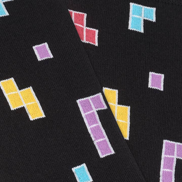 KYLIE CRAZY - Wholesale Socks - Kids - Tetris cotton socks for boys, durable and fun.Tetris1