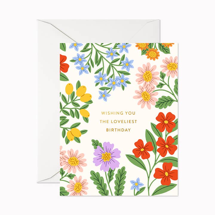 Loveliest Birthday | Greeting Card for wholesale by Linden Paper Co.