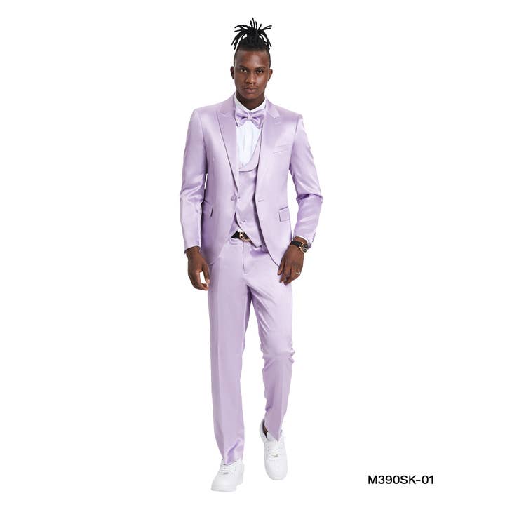 Fashion Suits,3 PC Peak Lapel, Lavender for wholesale by Suits America
