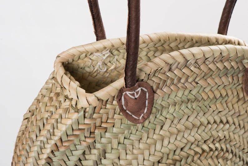 ProHandmadeDesign - Wholesale Beach Bag - STRAW BAG Handmade with leather, French Market Basket4