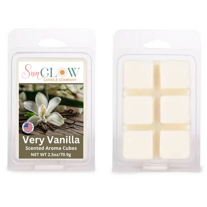 Mycket vanilj -Maximal doft vax kuber/smälter- 1 pack -2 uns för wholesale av SUN GLOW CANDLE COMPANY LLC