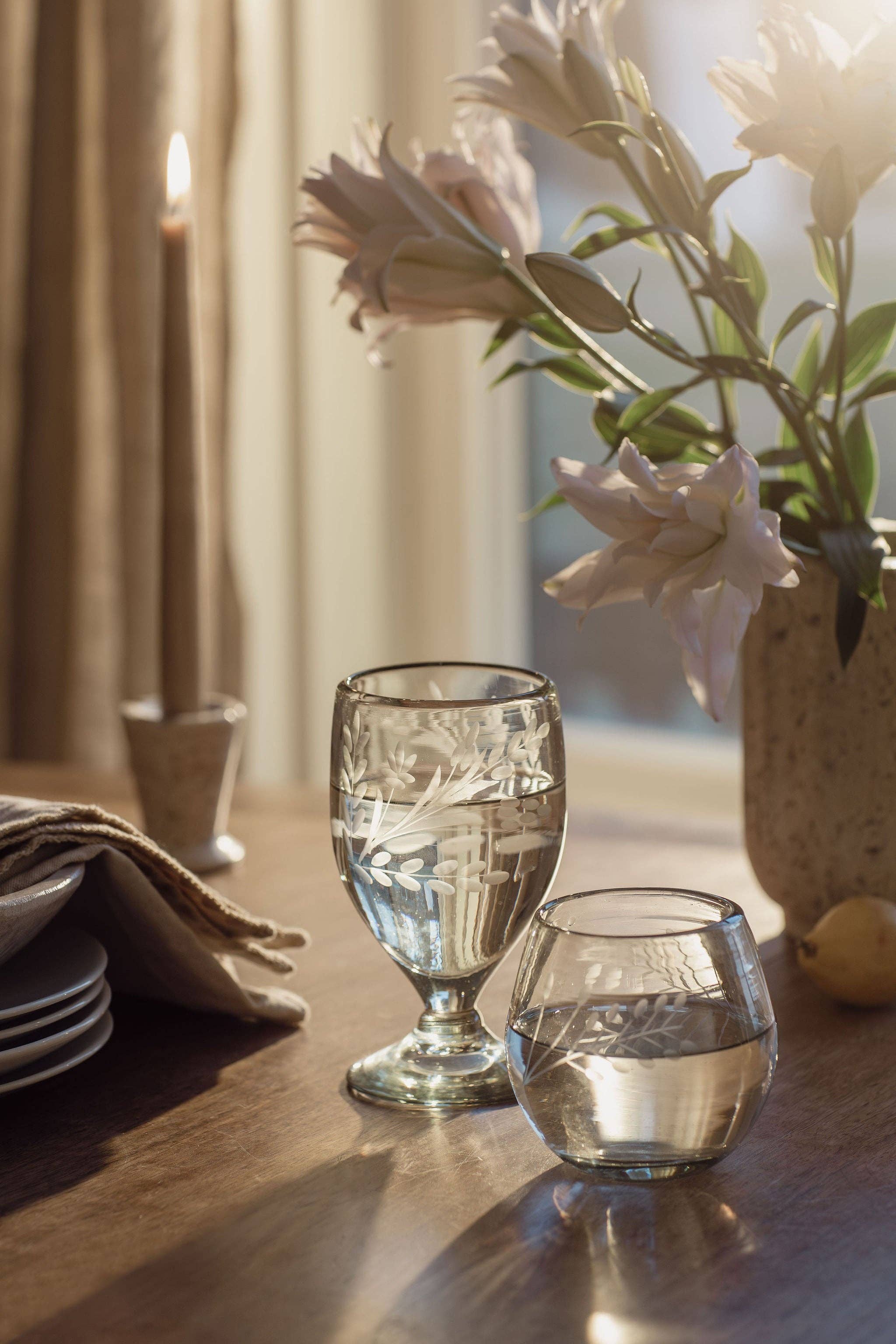 Villa Lua Home - Vendita all'ingrosso Bicchieri da vino - Bicchiere Lua inciso a mano2