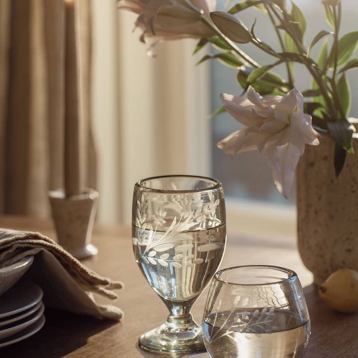 Villa Lua Home - Vendita all'ingrosso Bicchieri da vino - Bicchiere Lua inciso a mano2