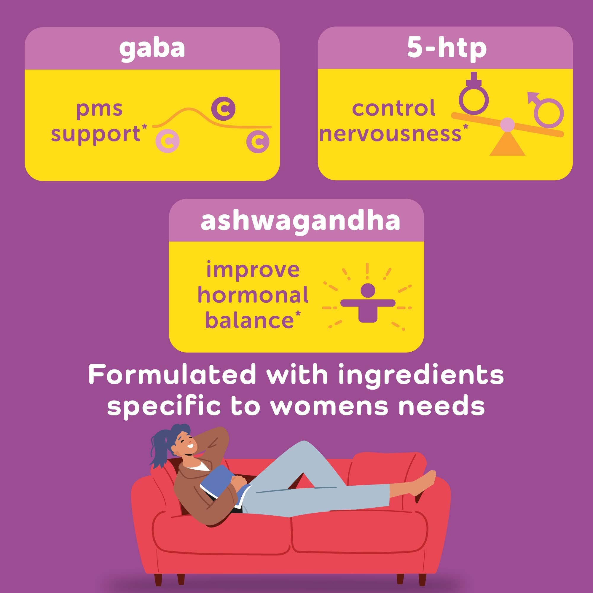 Lifeable - Wholesale Oral Supplement/Vitamin - Calmable Stress Relief for Women Capsules3