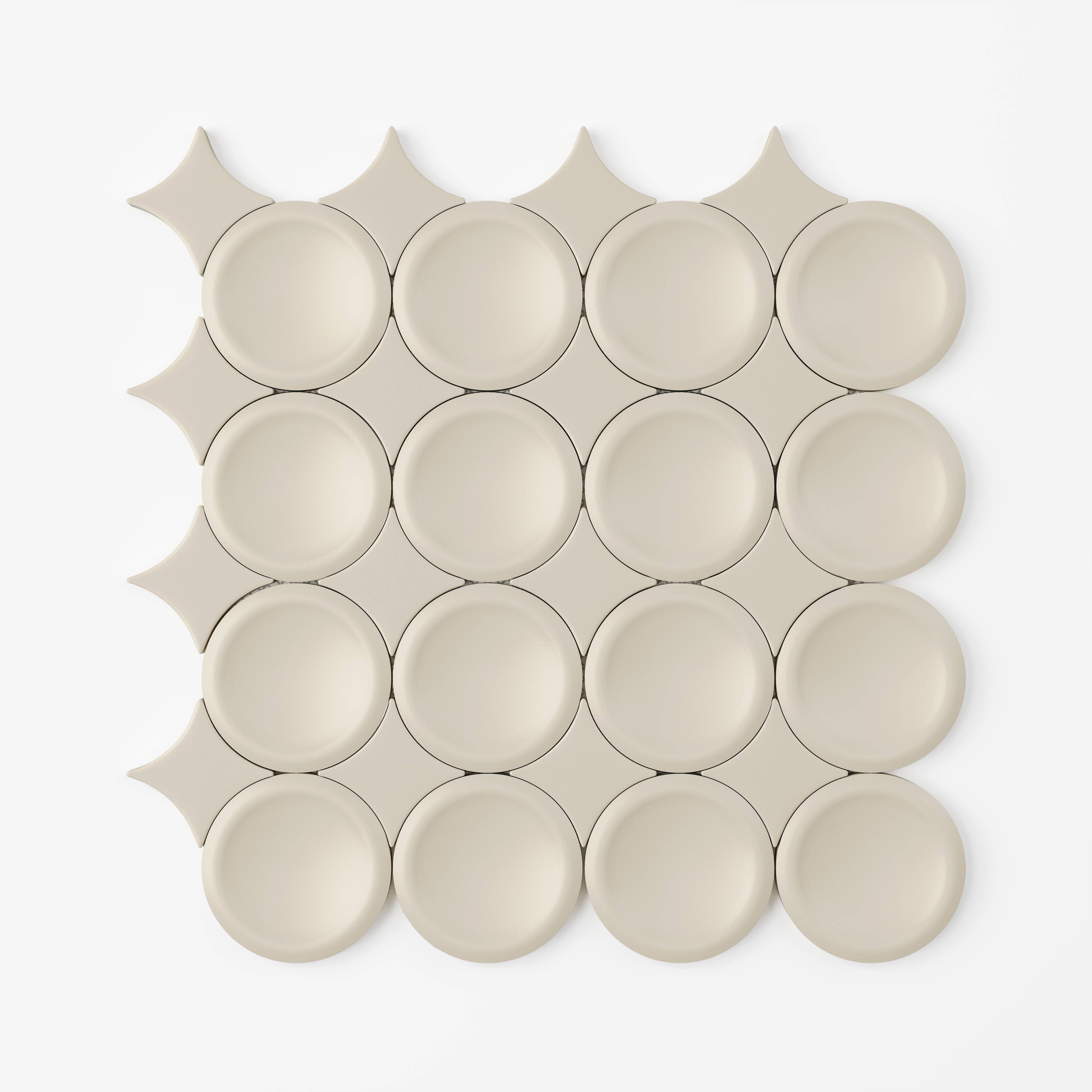 Thomas Avenue Ceramics - Wholesale Wall Tile - 12"x12" Ceramic Circular Mosaic Tile2