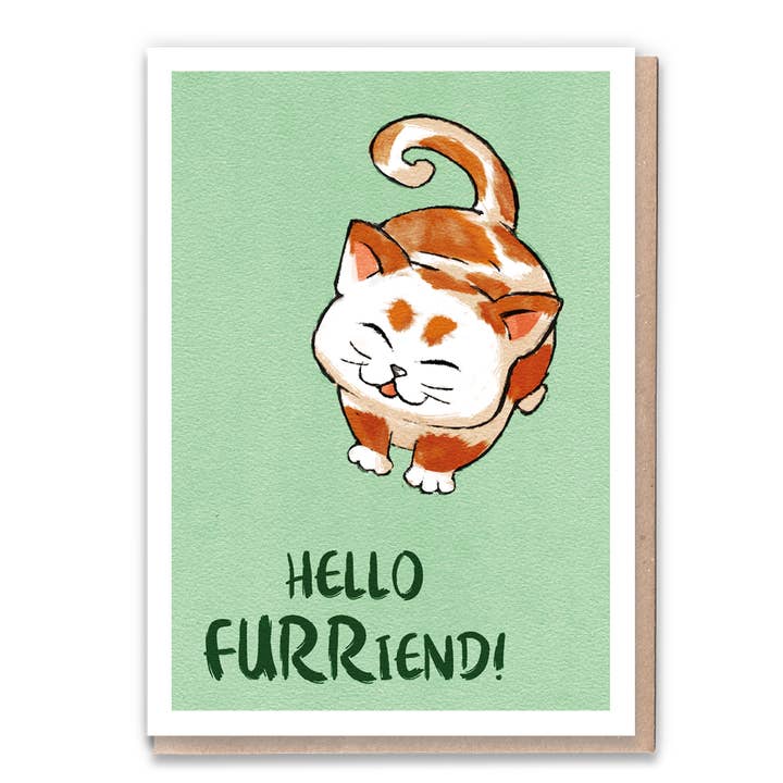 Eco Friendly Cat Card & Flower Seed Gift, Friend. Furriend for wholesale by 1 Tree Cards