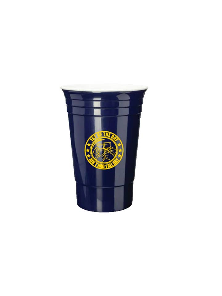 F.O.T.D. Party Cup (Navy/Yellow) for wholesale by 1st of the Day®