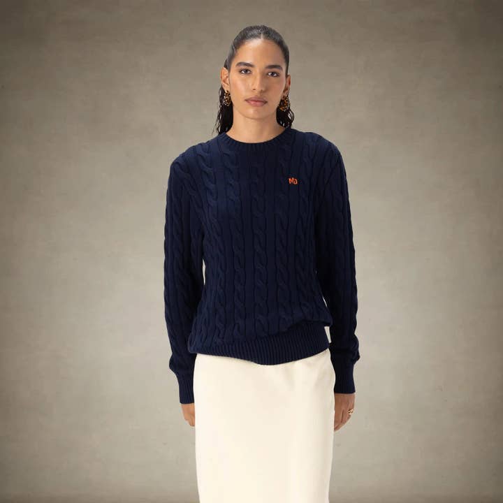 Women's Crew Neck Cable Sweater for wholesale by Members Only