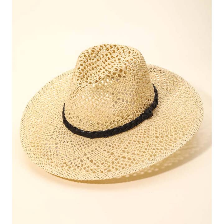 Loose Weave Braid Band Sun Hat for wholesale by Anarchy Street