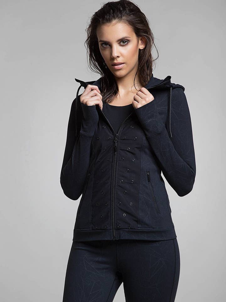 Stud Performance Zip-Up Hoodie for wholesale by Titika Active