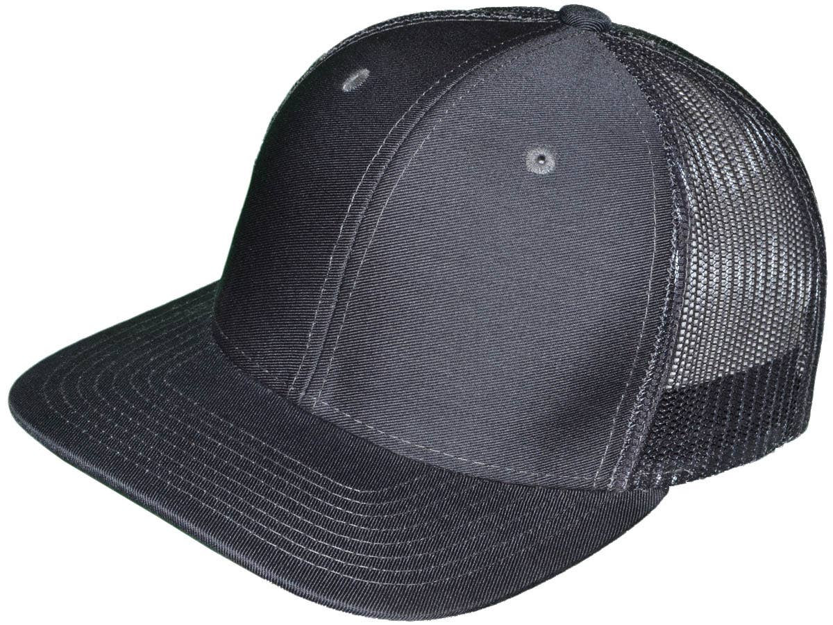 Buck Wholesale – Großhandel Trucker-Cap – Unisex – Blanko Trucker-Hüte — 6 Paneele SnapBack Mesh BK Caps17