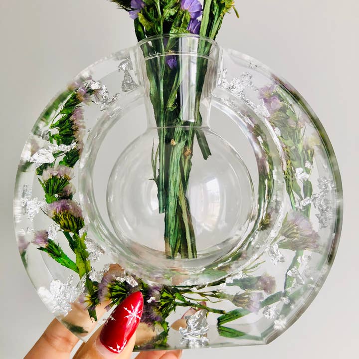 Sharlene Robertson Designs - Venta al por mayor Artículo decorativo de mesa - Estación de propagación de burbujas - Purple Floral7