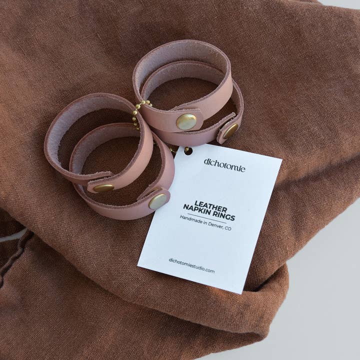 Dichotomie Studio - Wholesale Napkin Ring - Leather Napkin Rings (Set of 4)4