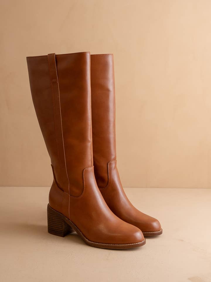 The Harriet | Brown Tall Riding Boot for wholesale on Faire3