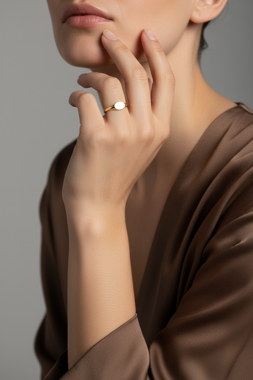 GoldFi - Wholesale Signet Ring - 18k Gold Filled Signet Ring4