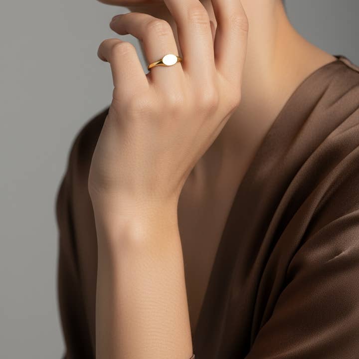 GoldFi - Wholesale Signet Ring - 18k Gold Filled Signet Ring4