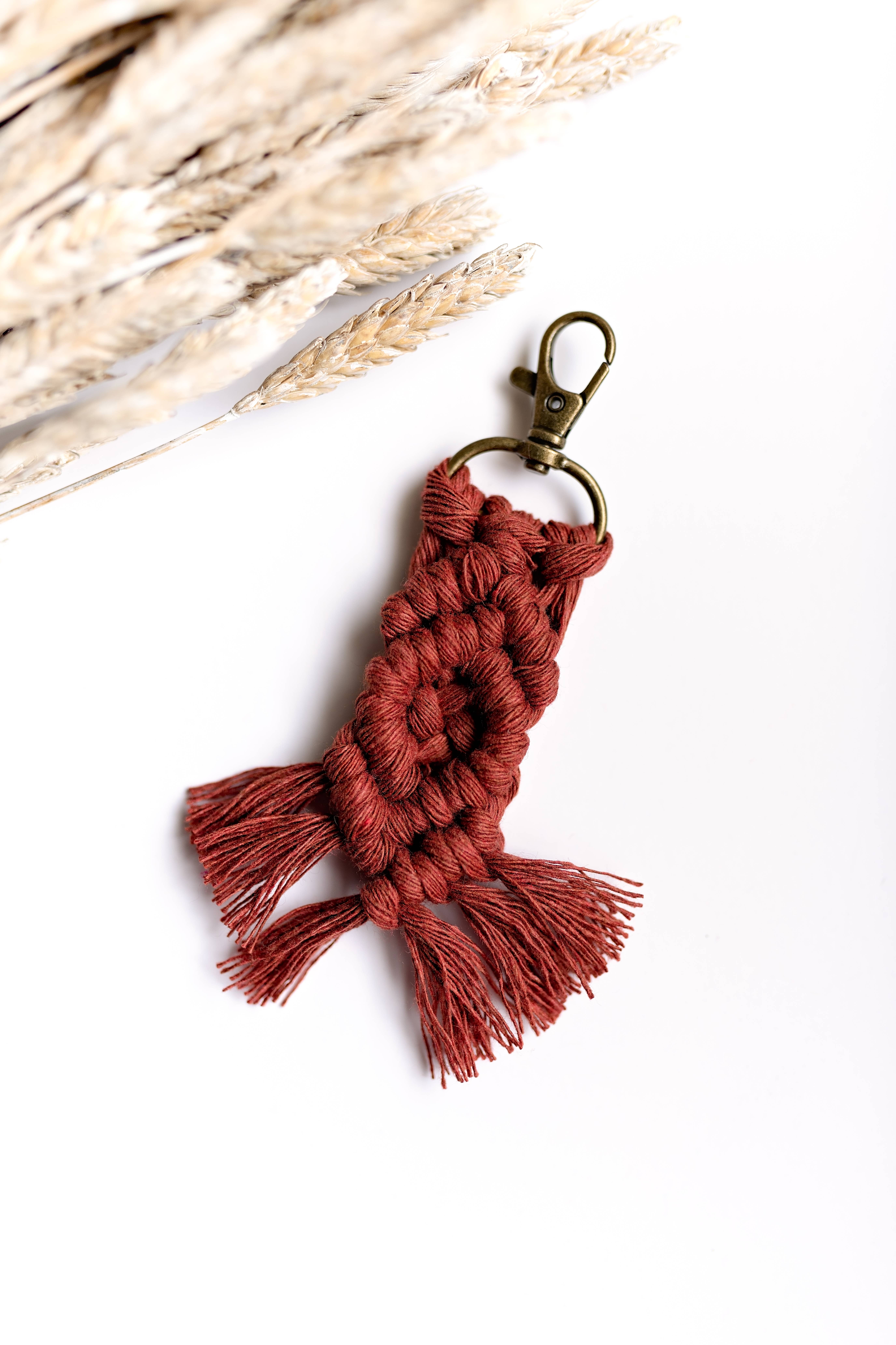 Knots & Fringe - Vente Porte-clés – femme - Porte-clés en macramé | Porte-clés Boho6