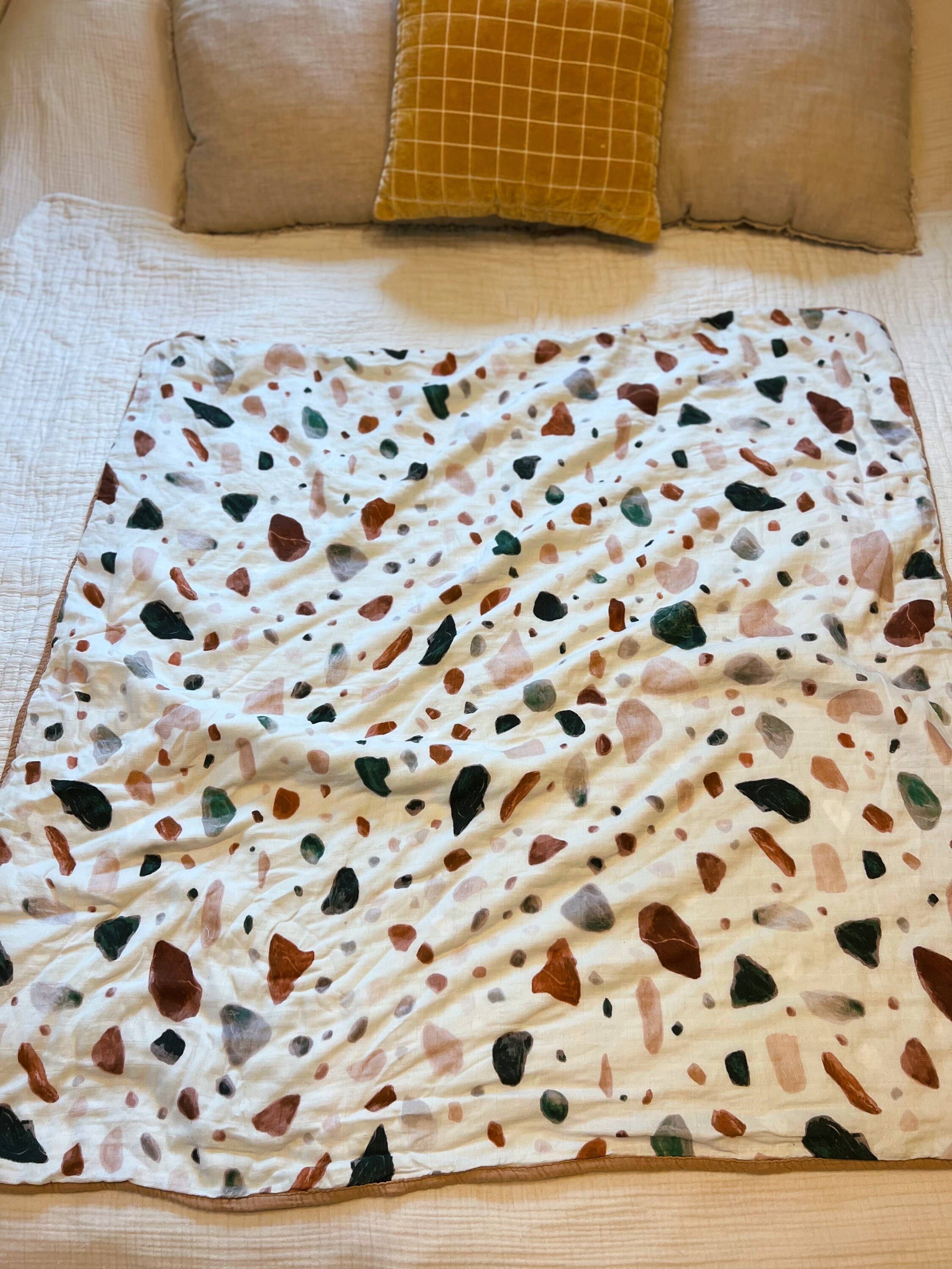 Fawnly - Wholesale Bedding Blanket - Kids & Baby - Wonderfully Made (Terrazzo) Bamboo/Cotton 8 Layer Blanket4