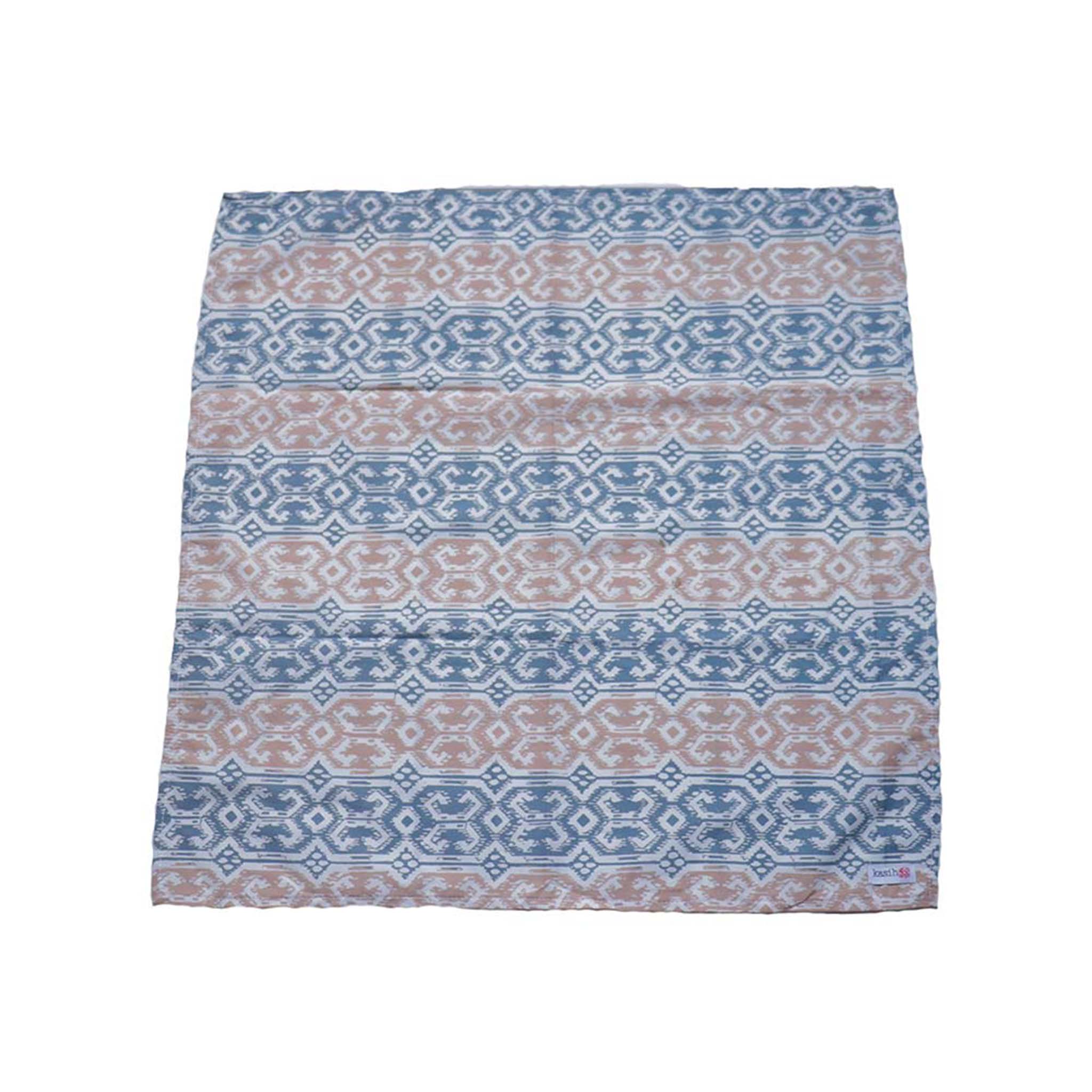 Kasih Co-op - Wholesale Bandana - Uniseks - Handgeverfde batikbandana blauw geel 100% katoen met de hand gestempeld2