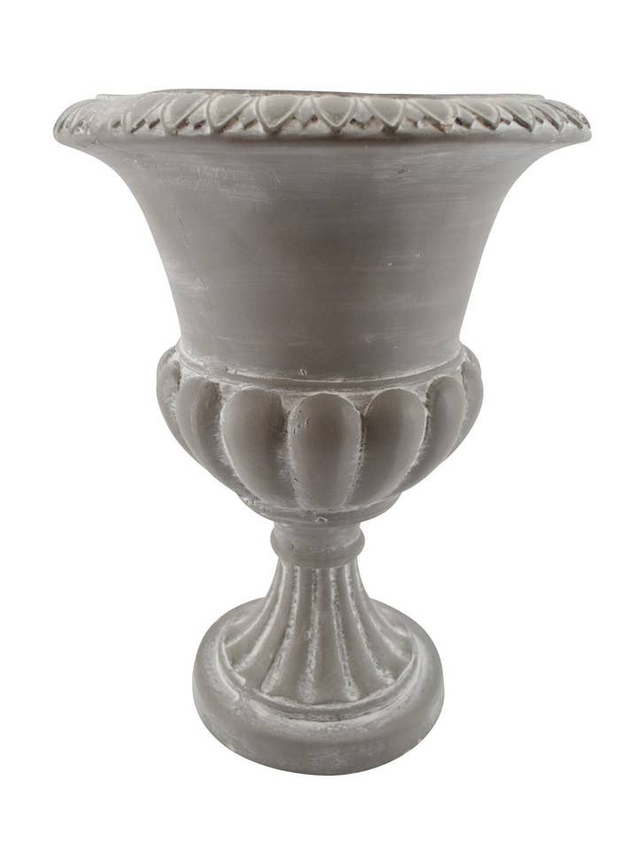 10.5" x 14" Outdoor Urn Planter, Taupe for wholesale by Tremont Floral Supplies
