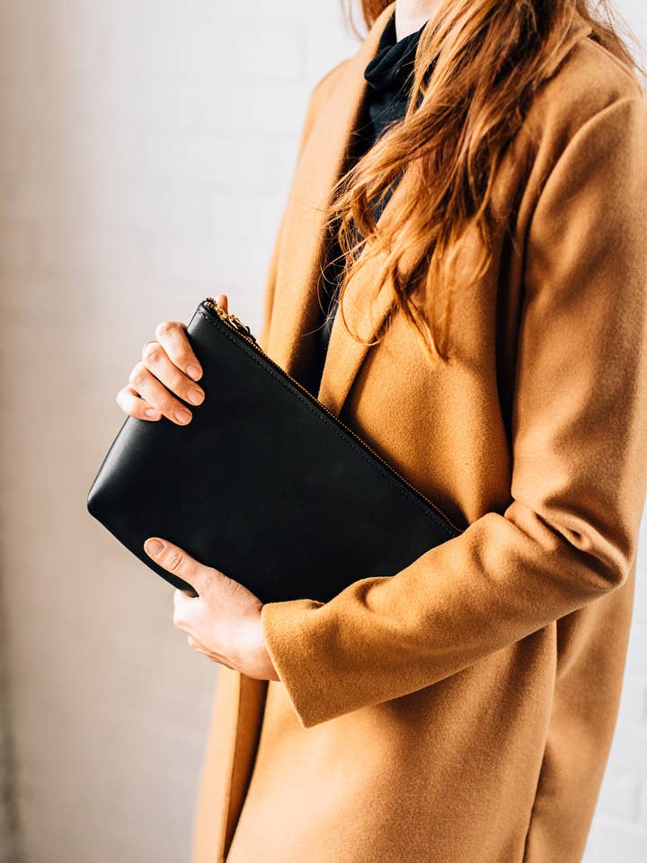 Large Makeup Bag-Black for wholesale by LIZ RIDEN
