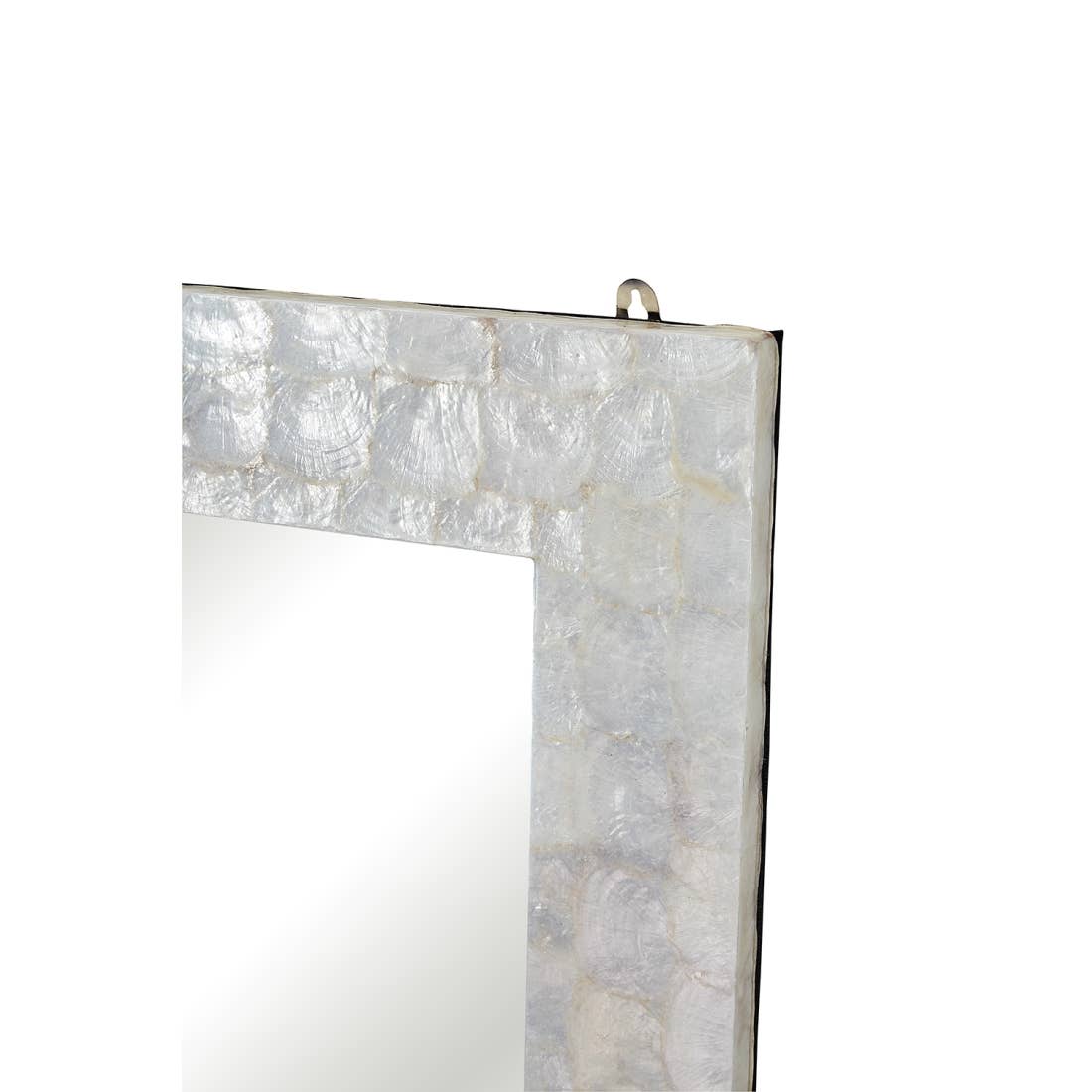 HS Seashells - Wholesale Wall Mirror - Natural Capiz Rectangle Mirror 40x24x1" -PALLET ONLY1