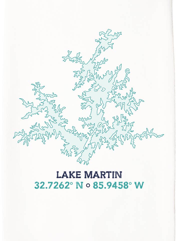 Brugerdefineret sø og koordinater, økologisk bomulds viskestykke for engroshandel hos Coast & Cotton