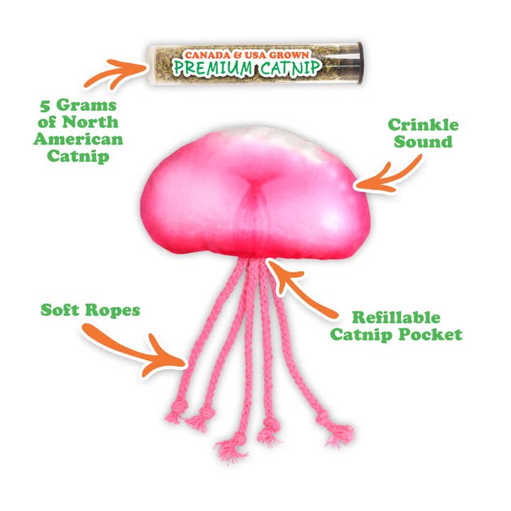 SmarterPaw | Meowijuana & Doggijuana - Wholesale Pet Toy - Cat - Meowijuana® Get Floated Jellyfish Refillable Cat Toy1