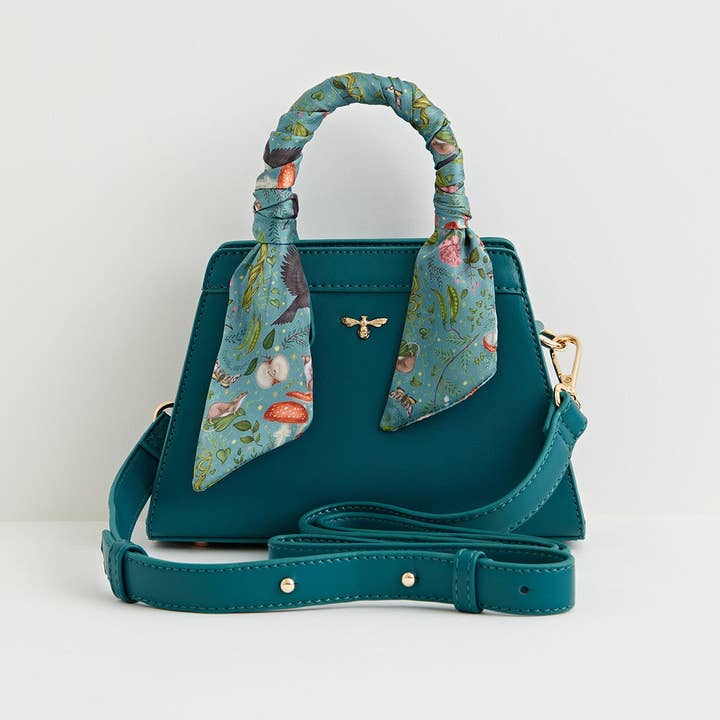 Fable England - Wholesale Top Handle Bag - Women's - FABLE x Catherine Rowe - Mini Structured Tote Purse - Teal