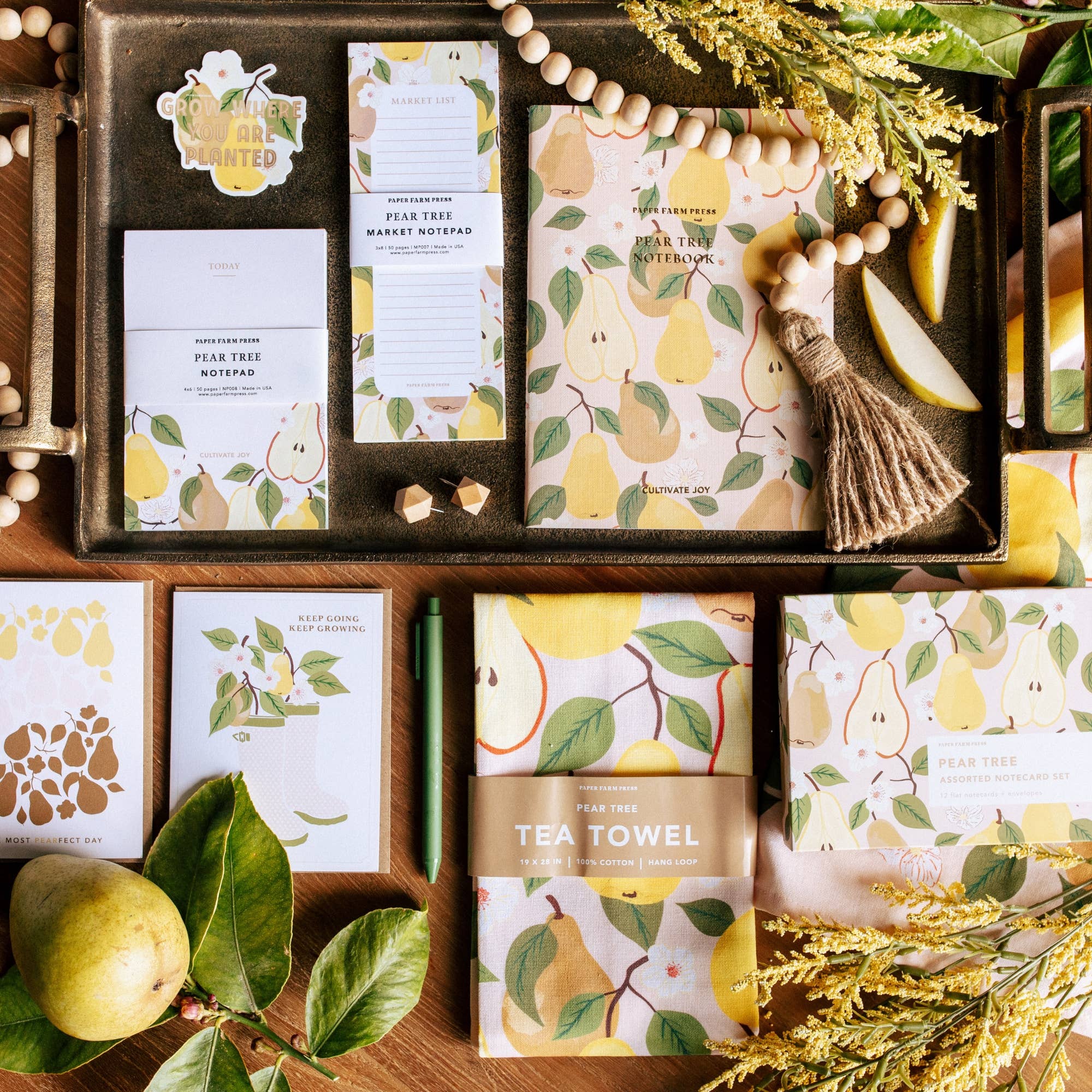 Paper Farm Press - Wholesale Notebook - Cultivate Joy Pear Tree Stitched Notebook3