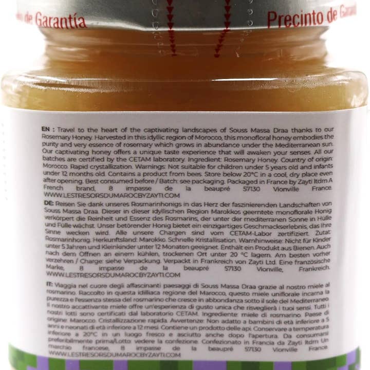Zayti L.T.D.M - Wholesale Honey - Rosemary honey from Morocco 300g - CREAMY - a rare and unique honey8