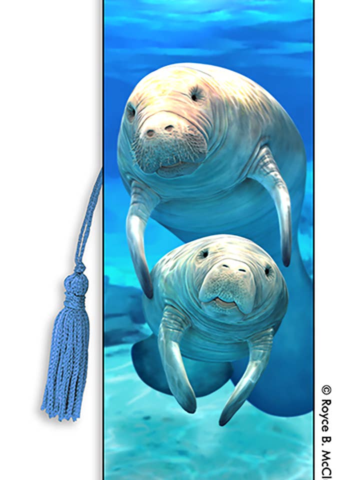 3D Royce bookmark - Blue Manatees for wholesale by Artgame Ltd.
