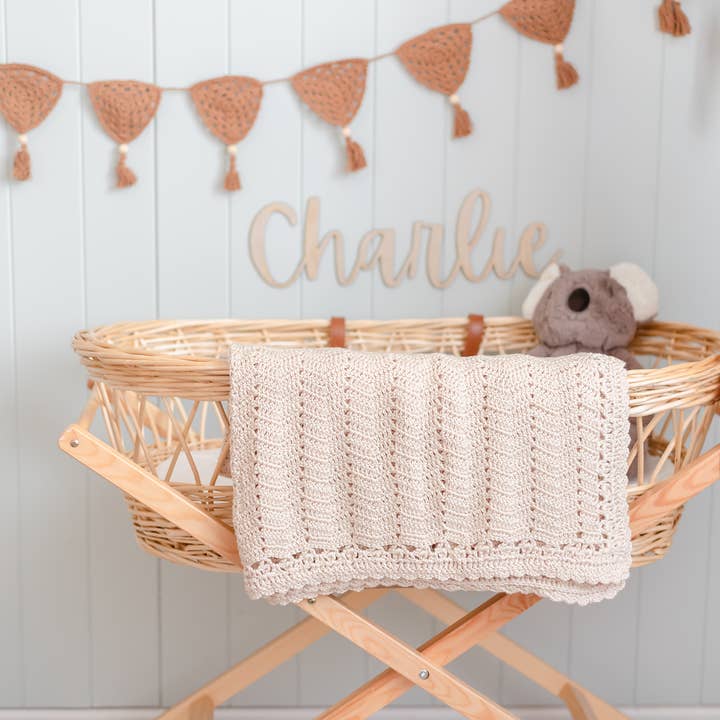 OB Designs - Wholesale Bedding Blanket - Kids & Baby - Peach Crochet Baby Blanket3