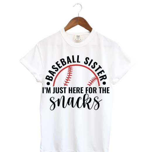 Baseball Sister- Here For The Snacks for wholesale by Beck + Palm